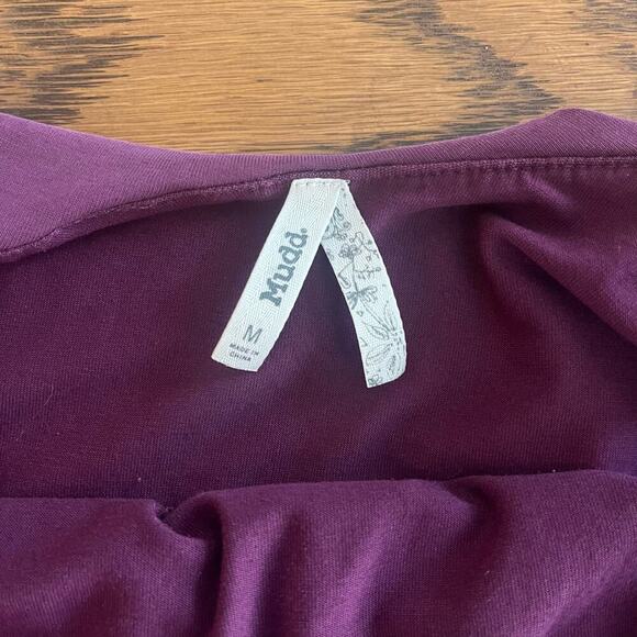 Mudd Eggplant Purple Ruffle Cropped Tank-Size Medium - Picture 5 of 5